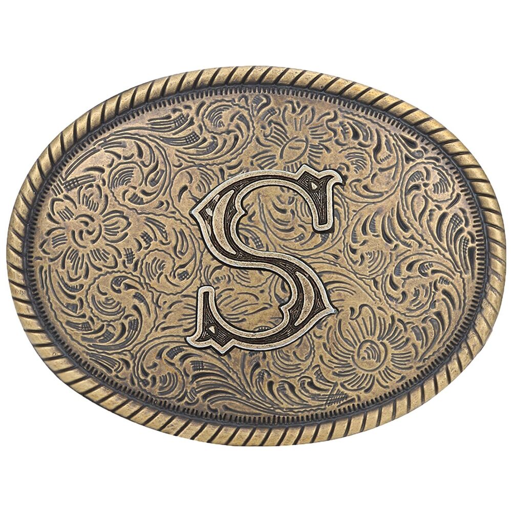 8372 Western Belt Buckle - Initial Letter ABCDJRM to Z Cowboy Belt Buckles